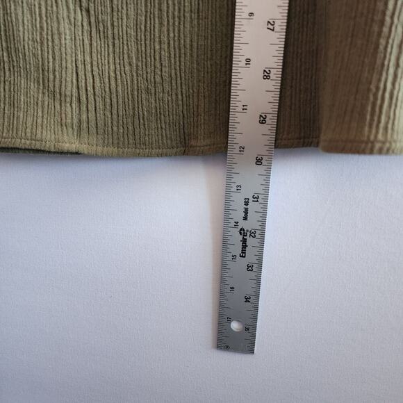 NYDJ Womens Size M Gauze Sleeveless Tunic Moss Green Beach Lagenlook Minimalist - Picture 11 of 11